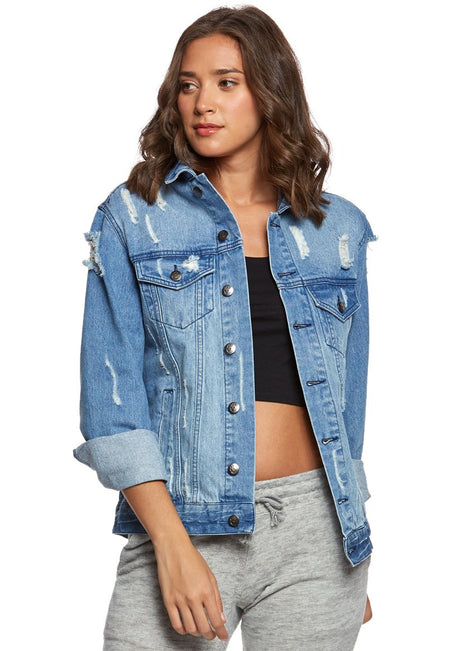 Spiritual Gangster I Am The Light Denim Jacket