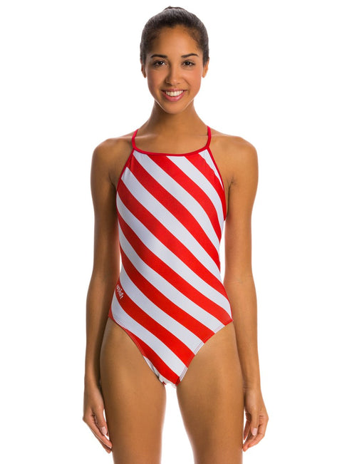 Splish Candy Thin Strap One Piece Swimsuit
