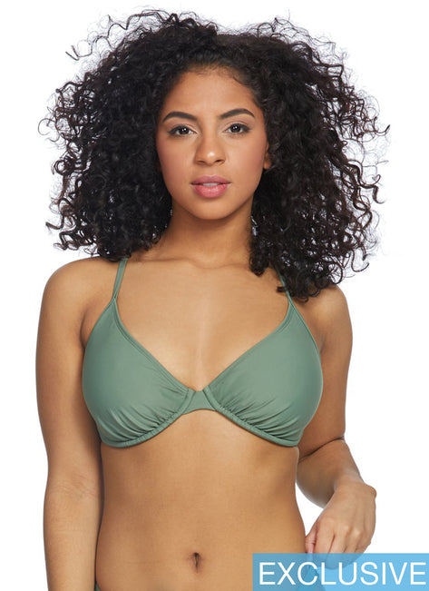 Body Glove Swimwear Smoothies Solo D/DD/E/F Cup Underwire Bikini Top