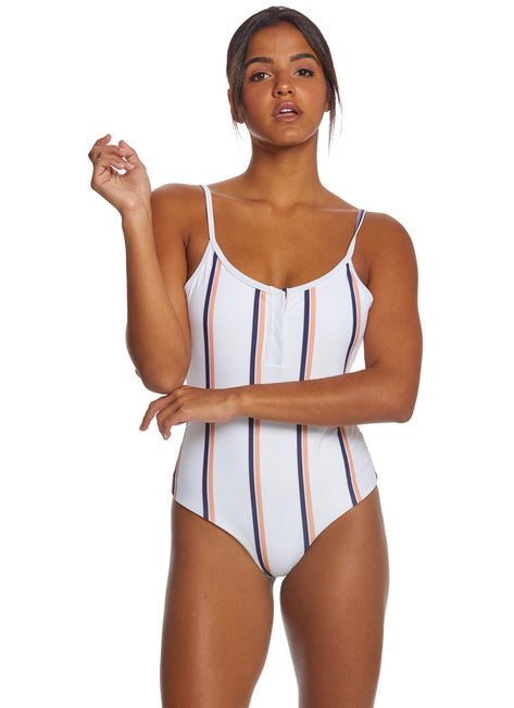 Tavik Agustus Stripe Lila One Piece Swimsuit
