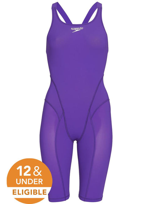 Speedo Women's Vanquisher Open Back Kneeskin Tech Suit Swimsuit