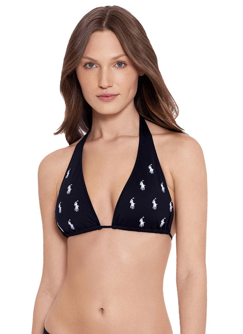 Polo Ralph Lauren Women's Logo Icons Halter Bikini Top