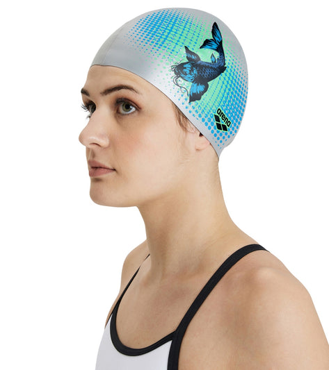 Arena Drew Kibler Fishes Flat Silicone Cap