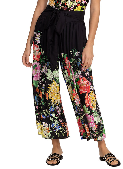 Johnny Was Women's Metalli Notte Palazzo Cropped Pant