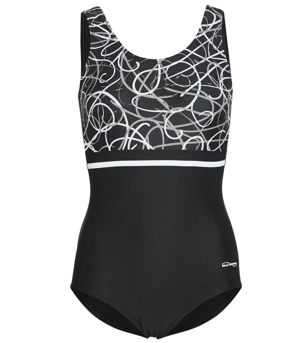 One Scarf one piece Swimsuit swirl main image 1