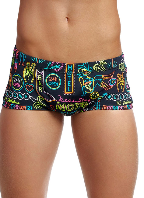 Funky Trunks Men's Vegas Baby Plain Front Trunk Square Leg Swimsuit