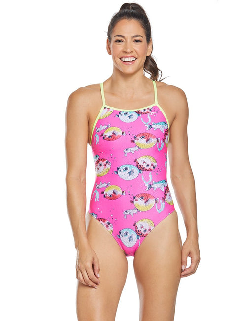 The Finals Women's Reel it in Foil One Piece Swimsuits