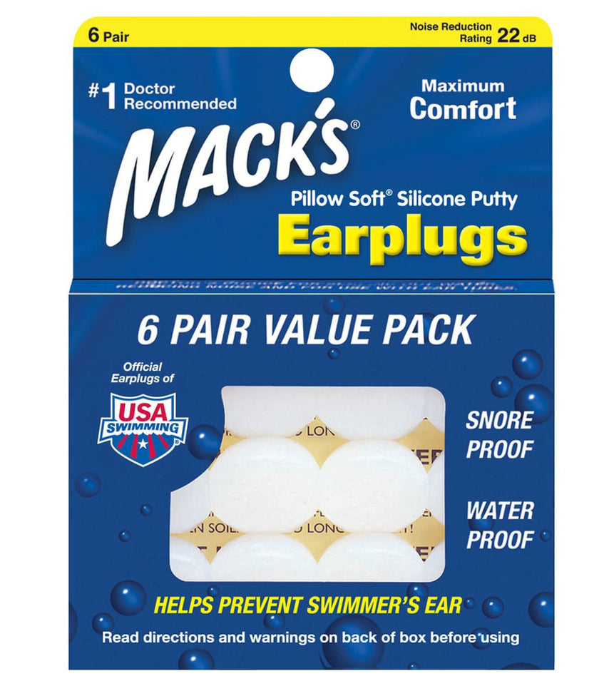 Mack's Pillow Soft Silicone Ear Plugs 6 Pair - Silicone