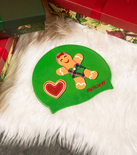 Sporti Oh Snap Gingerbread Silicone Swim Cap