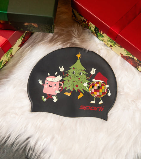 Sporti Merry & Bright Silicone Swim Cap Jr.
