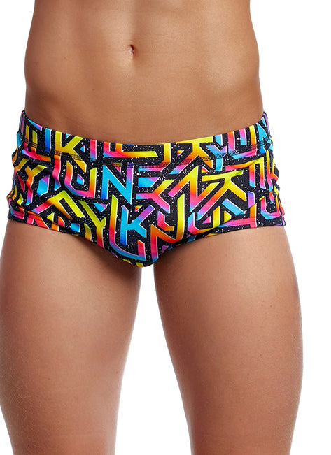 Funky Trunks Men's Brand Galaxy Plain Front Trunk Square Leg Swimsuit
