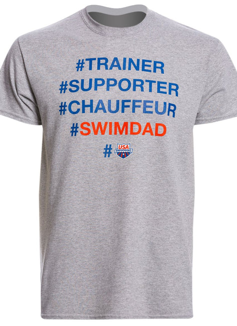 USA Swimming Men's #Swim Dad Crew Neck T-Shirt