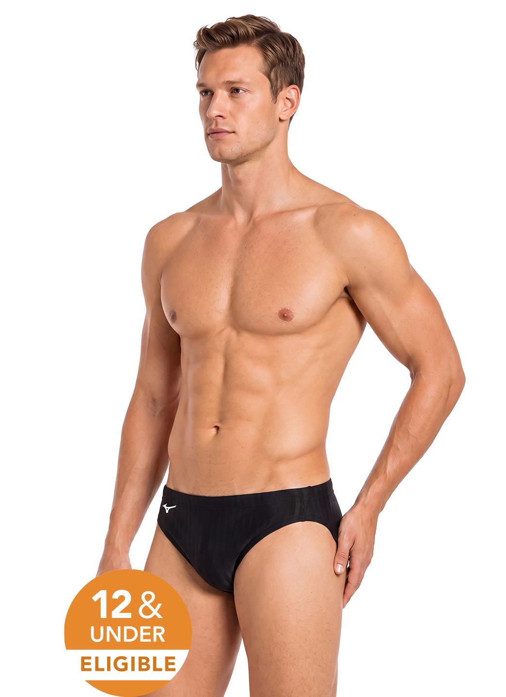 Mizuno Men's Stream Ace Brief Tech Suit Swimsuit at SwimOutlet.com
