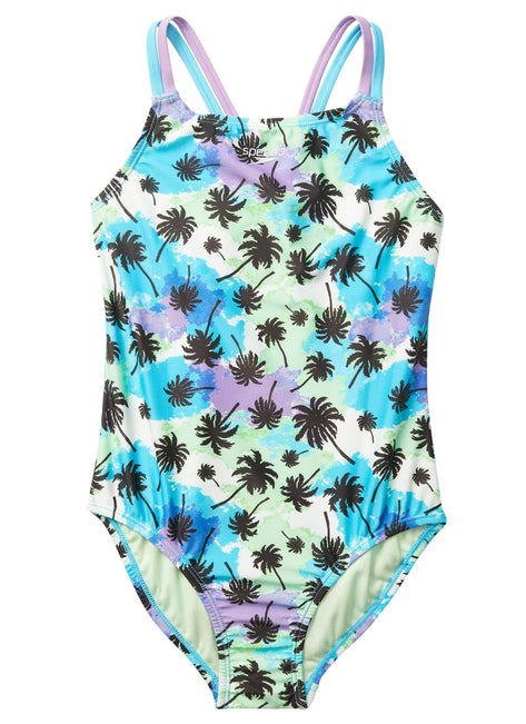Speedo Girls' Print Strappy One Piece Swimsuit (Big Kid)