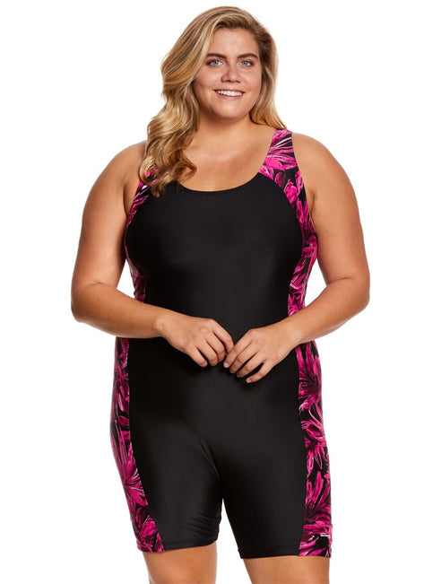 Waterpro Women's Plus Size Tropics Splice Unitard