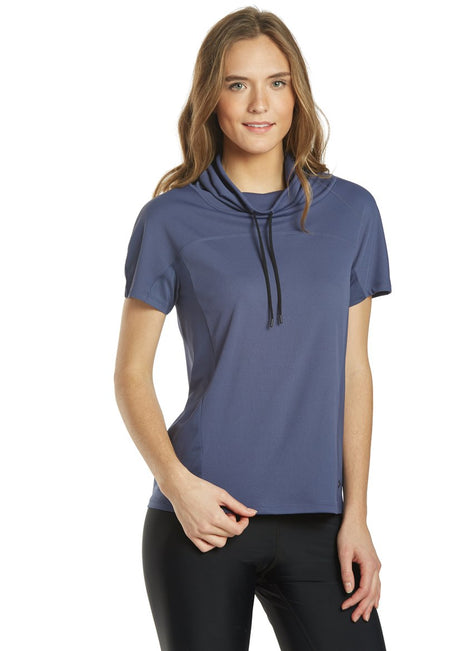 Under Armour Women's Iso-Chill Cowl Neck Short Sleeve UPF 50+ Shirt