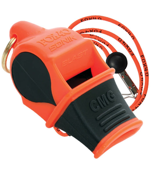 Fox40 Sonik Blast CMG Multi Color Lifeguard Whistle w/ Lanyard at