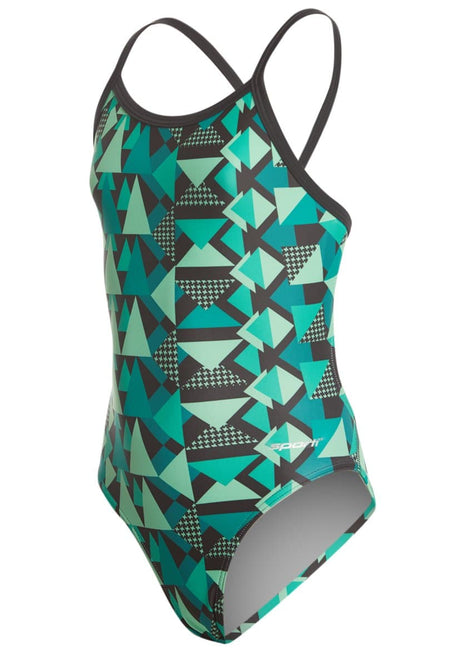 Sporti Polyester Off The Block Thin Strap One Piece Swimsuit Youth (22-28)