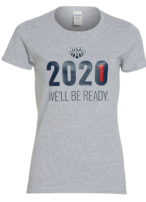USA Swimming Women's 2021 We Will Be Ready Crew Neck T-Shirt