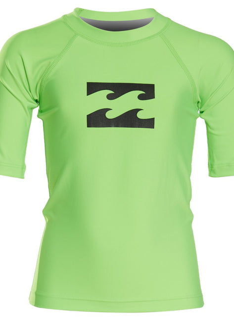 Billabong Boys' All Day Wave Performance Fit Short Sleeve Rash Guard
