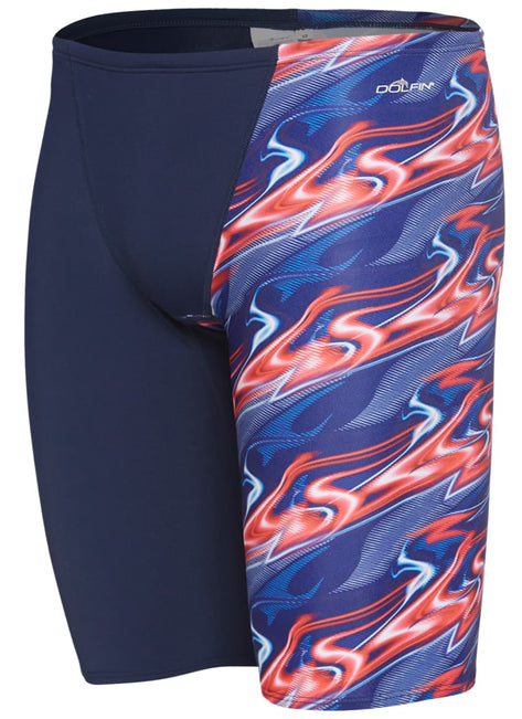 Dolfin Reliance Men's Inferno Team Print Spliced Jammer Swimsuit