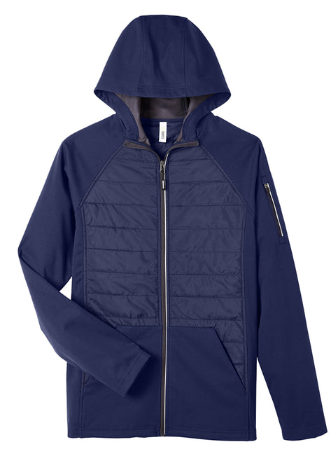 CORE365 Men's Techno Lite Hybrid Hooded Jacket