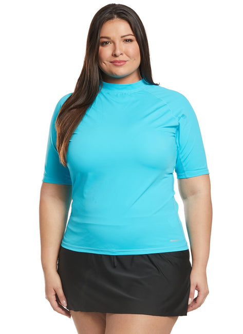 Sporti Plus Size Women's S/S UPF 50 + Swim Shirt