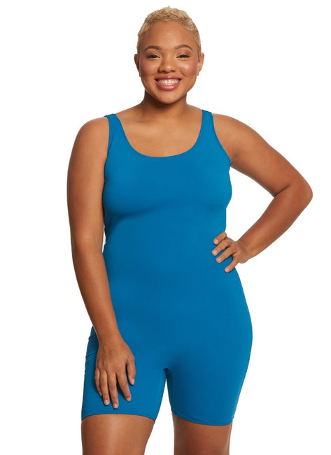 Sporti Plus Size HydroLast Chlorine Resistant Scoop Back Unitard One Piece Swimsuit