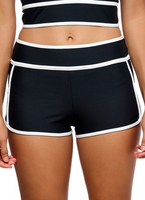 Next by Athena Women's Wave Catcher On The Run Dolphin Swim Short