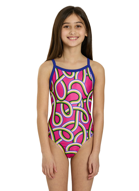 Sporti HydroLast Ultra Glow Thin Strap One Piece Swimsuit Youth (22-28)