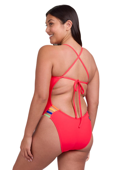 JOLYN Women's Gavin 2 Contrast Strawberry One Piece Swimsuit