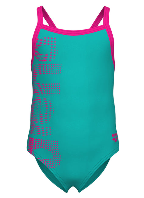 Arena Girls' Logo One Piece Swimsuit (Toddler, Little Kid)