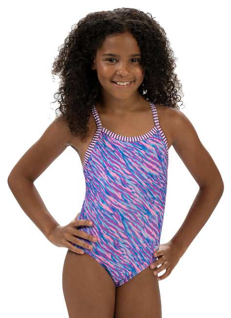 Dolfin Uglies Girls' Aurora Print One Piece Swimsuit (Big Kid)