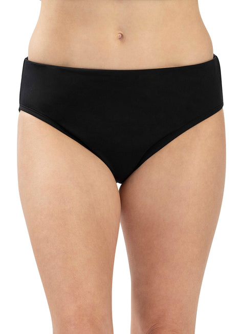 Dolfin Women's Aquashape Solid Mid-Rise Moderate Bikini Bottom