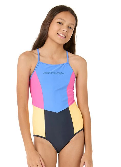 Rip Curl Girls' Block Party One Piece Swimsuit (Big Kid)