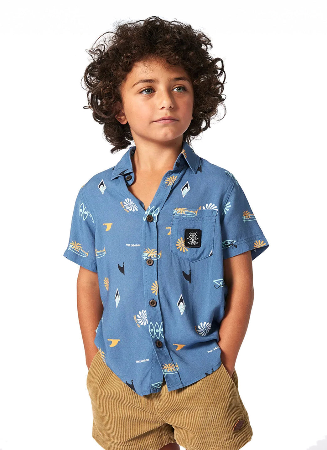Rip Curl Boy's Grom Energy Short Sleeve Button Down Shirt (Toddler ...