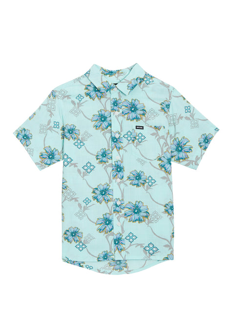 Rip Curl Boys' Surf Revival Short Sleeve Button Down Shirt (Big Kid)