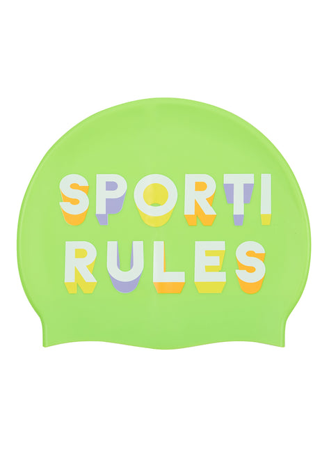 Sporti Rules Silicone Swim Cap