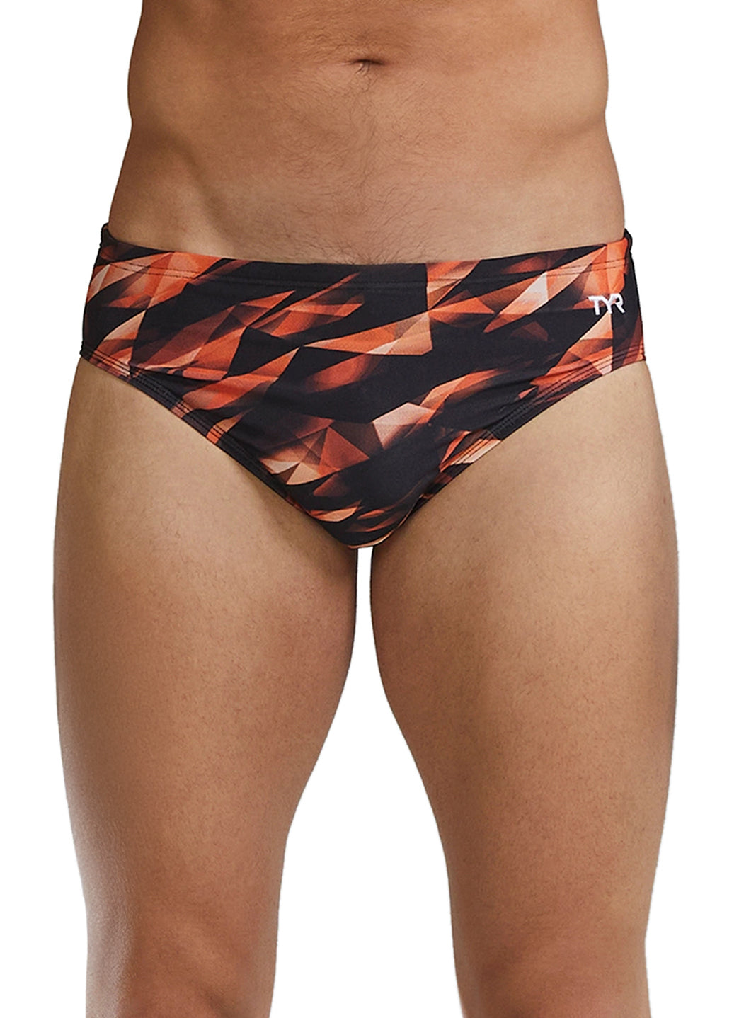 TYR Men's Durafast Racer Swim Suit Brief, Red/White/Blue