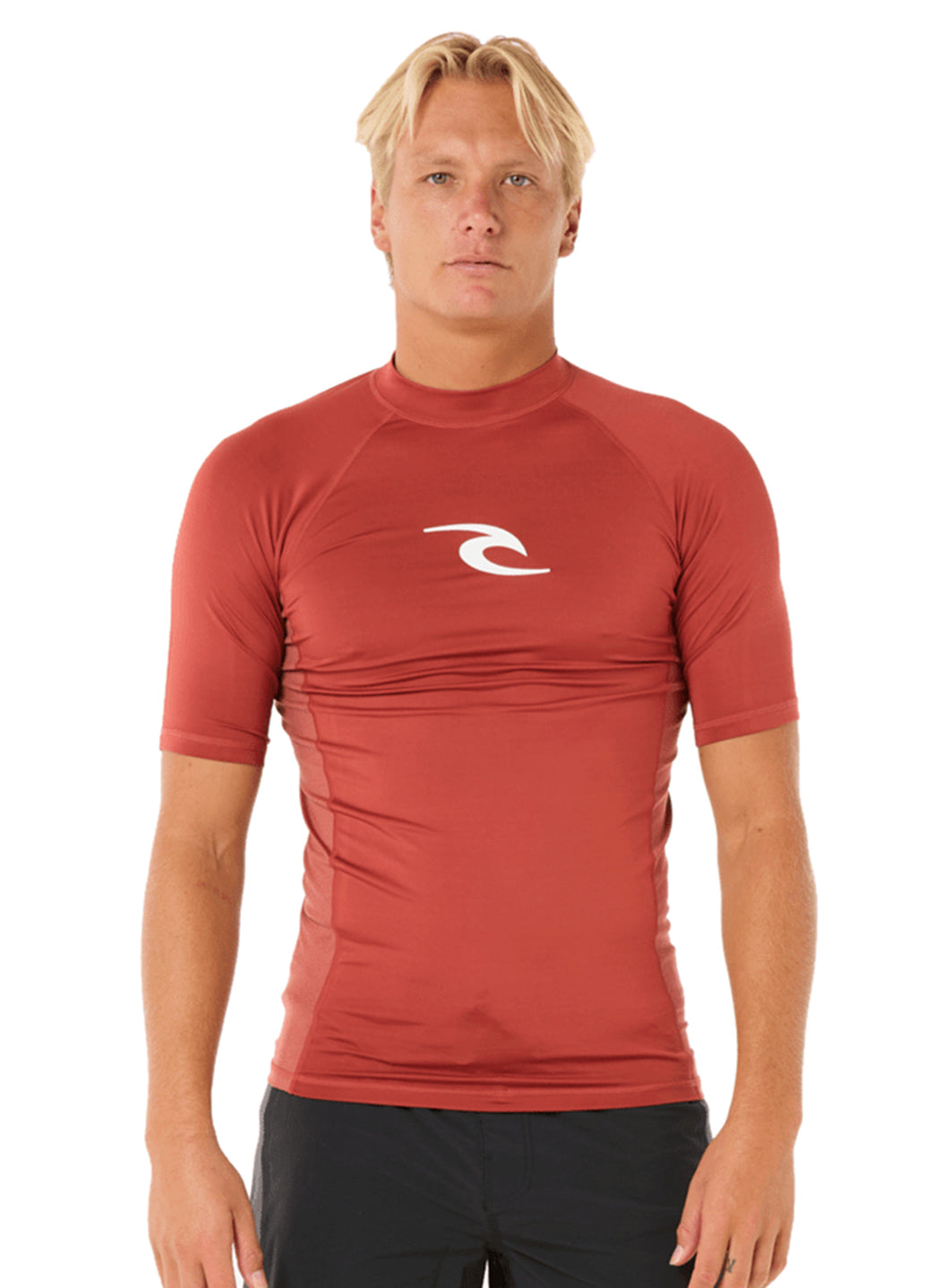 Rip Curl Men's Waves UPF Short Sleeve Rash Guard at SwimOutlet.com