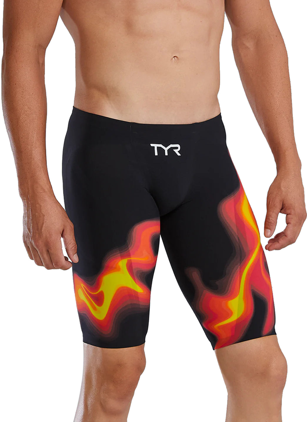 TYR Men's Venzo Infrared Jammer Tech Suit Swimsuit at SwimOutlet.com