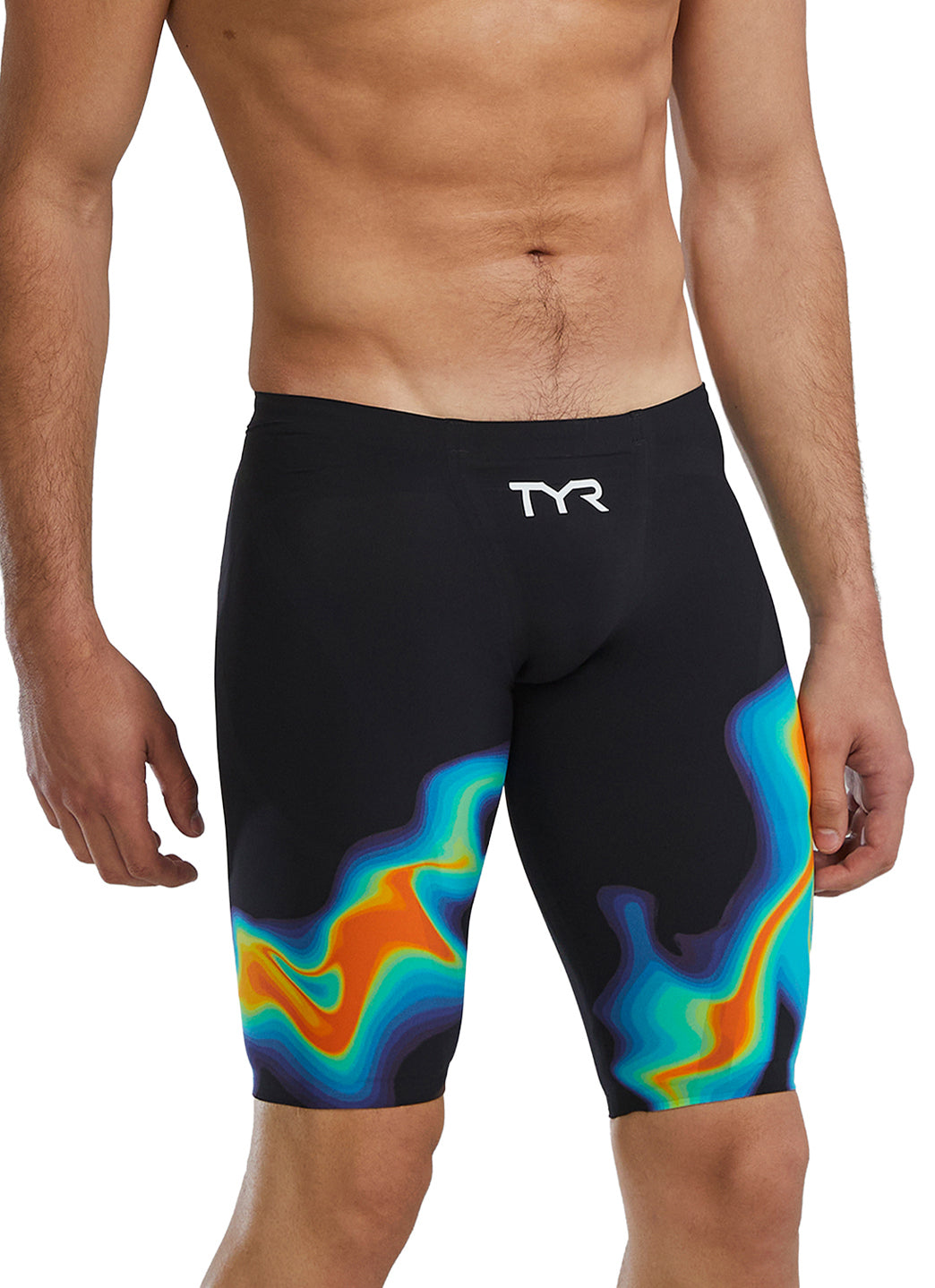 TYR Men's Venzo Infrared Jammer Tech Suit Swimsuit at SwimOutlet.com