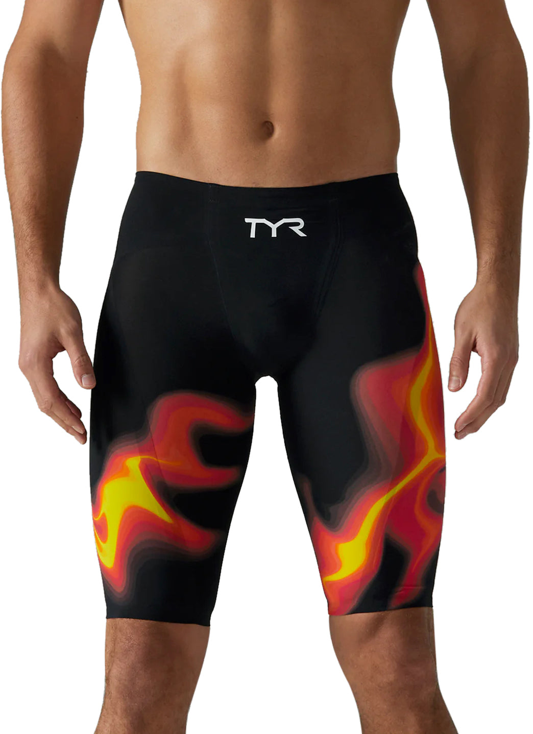 TYR Men's Venzo Infrared High Waist Jammer Tech Suit Swimsuit at