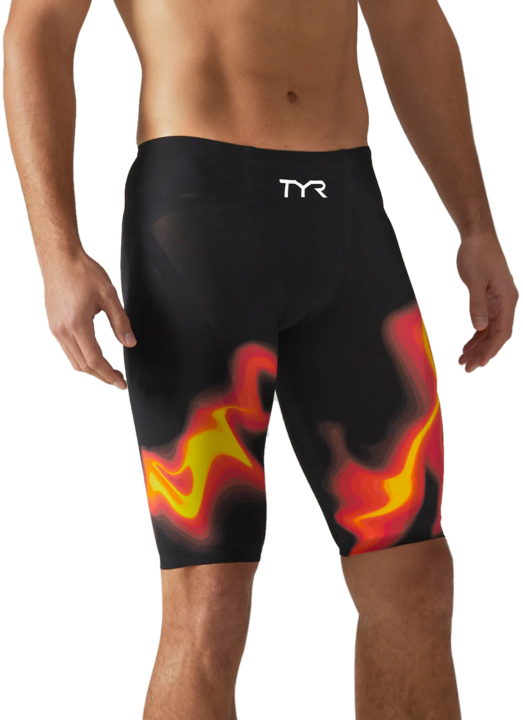 TYR Men's Venzo Infrared High Waist Jammer Tech Suit Swimsuit at