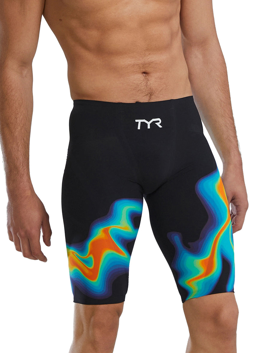 TYR Men's Venzo Infrared  High Waist Jammer Tech Suit Swimsuit