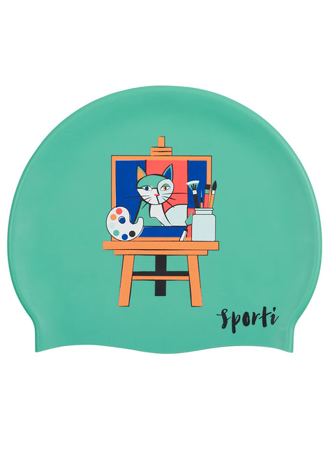 Sporti Cubist Whiskers Silicone Swim Cap