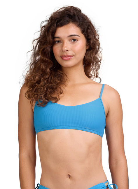 JOLYN Women's Hikari Solid Rib Tie-Back Bikini Top