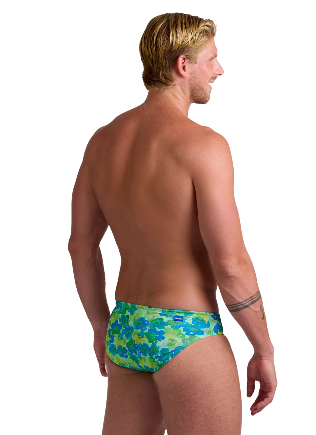 JOLYN Men's Brolyn Water Blossom Brief Swimsuit at SwimOutlet.com
