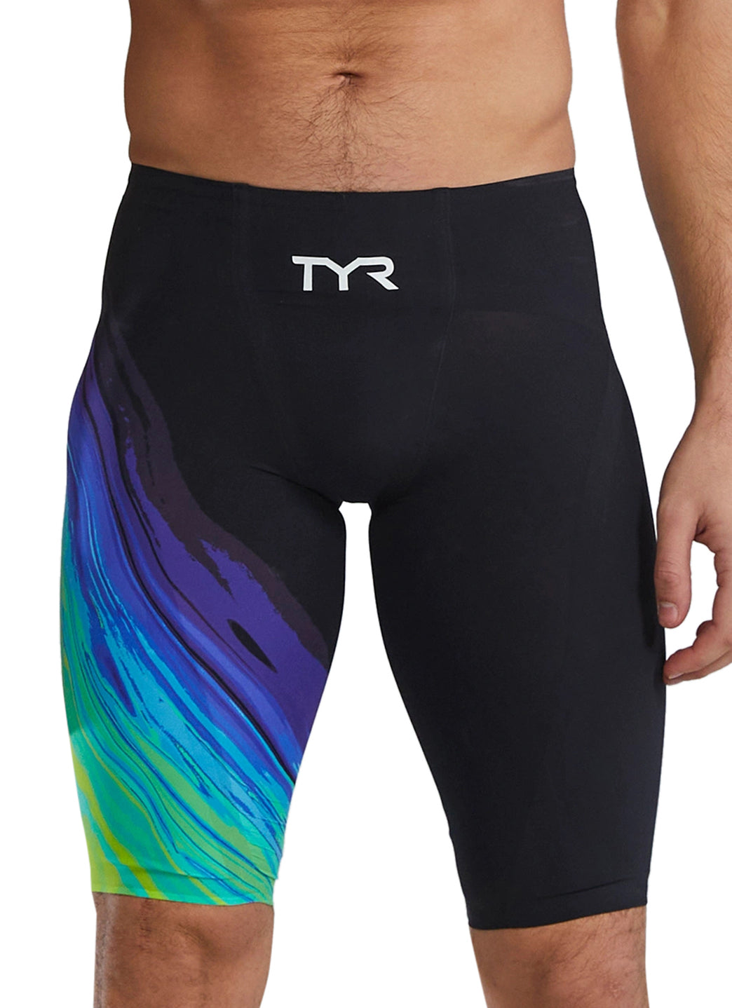TYR Men's Venzo Volconyx High Waist Jammer Tech Suit Swimsuit at