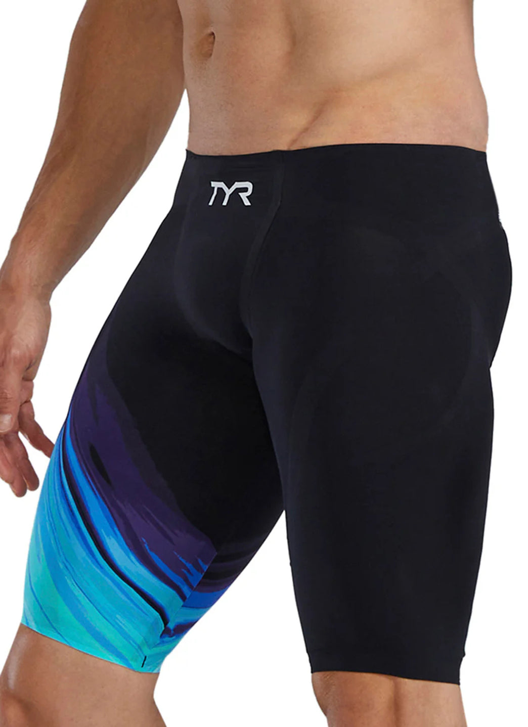 TYR Men's Venzo Volconyx High Waist Jammer Tech Suit Swimsuit at